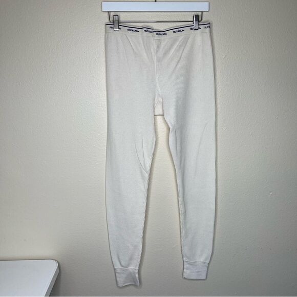 Fruit of the Loom Waffle Thermal Beige Long John Layering Pants Men Size Medium - Picture 4 of 9